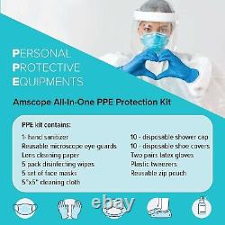 100Pk All-in-one 50+piece Personal Protection Equipment Kit-Business or Personal