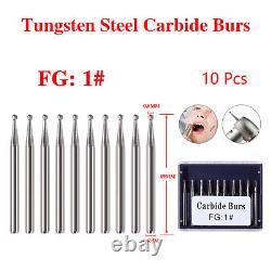 10-100Pcs Dental Trimming & Finishing carbide burs Friction Grip different sizes