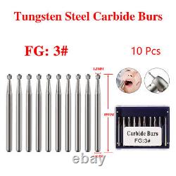 10-100 pcs Dental Carbide Burs FG Bur Drill For High Speed Handpiece Pear