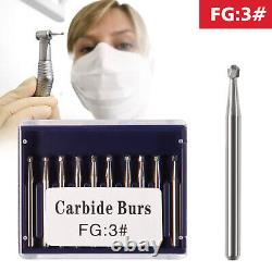 10-100 pcs Dental Carbide Burs FG Bur Drill For High Speed Handpiece Pear