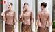 1set Loofah Lace Blous+thai Silk Skirt Thai Costumes Thai Lace Outfit 36-46