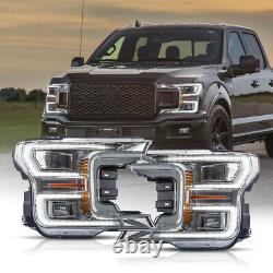 3-4Business Days arrive Chrome FULL LED Headlights Sequential for 18-20 F-150