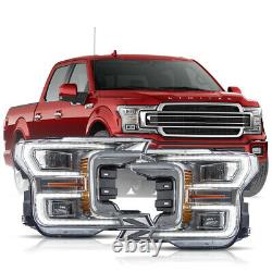 3-4Business Days arrive For 18-20 F150 Limited Chrome LED Sequential Headlights