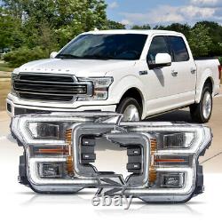 3-4Business Days arrive For 18-20 F150 Limited Chrome LED Sequential Headlights