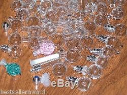 400pc MIX Starter up Business Kit Lot Glass Mini bottles vials charms pendants