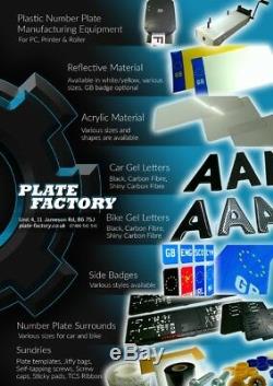4D 3D Gel UPGRADE Number Plates Letters Digits Wholesale BUSINESS BULK TRADE kit