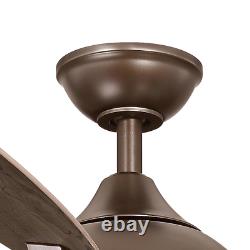 56 Inch Ceiling Fan with LED Light Remote Control Kit 5 Blades Oil Rubbed Bronze