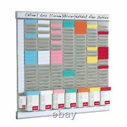 7 Panel Weekly Business T Card Organiser Midi Kit, 480 x 480 mm Assorted Sizes