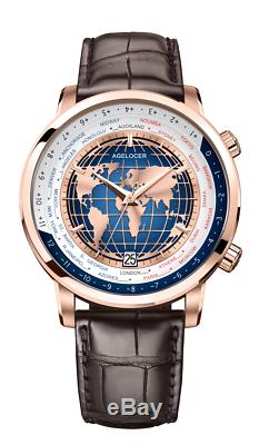 AGELOCER Caliber. A 4610 Men World Time Business Mechanical Automatic LuxuryWatch