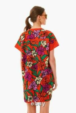 Anthropologie Roller Rabbit Jorales Kit Short Sleeve Embroidered Dress Sz M NWT