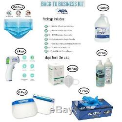AsaTechmed Workplace Safety Back To Business Kit Bulk Protection Supplies Mask