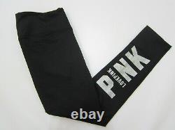 BLING Victoria Secret Pink ENSIGN GLITTER LOGO TEE T SHIRT L LEGGING PANT XL SET