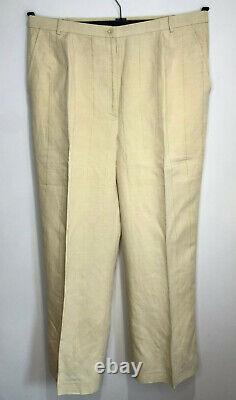 BNWT Peter Martin cream gold striped 3 piece trousers suit outfit 16 NEW smart