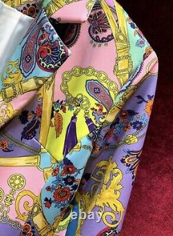 Baroque multicolor gold chain blazer jacket pants trouser suit set outfit chic