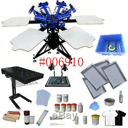 Best Quality Full Set 6 Color 6 Station Screen Printing Kit Business&Industrial