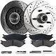 Brake Disc And Pad Kit For 1999-2002 Ford Expedition Front Drilled And Slotted