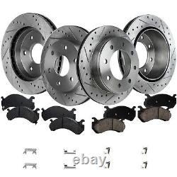Brake Disc and Pad Kit For 2003-2005 Chevrolet Express 2500 Front and Rear