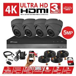 CCTV 4K 1080P HD 5MP Night Vision Outdoor DVR Home Business Security System Kit