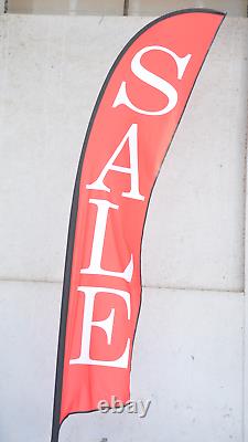 CUSTOM SINGLE SIDED Business Sign Banner Tall BLADE SHAPE Flag KIT NO CHINA
