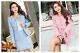 Chic Classic Pink Blue Pearl Tweed Skirt Jacket Blazer Suit Set Outfit 2
