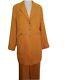 Chico's Beautiful 2 Piece Outfit Suit Mustard Orange Pant Sz 3 Blazer Coat Sz 2