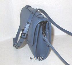 Coach Kip Turn Lock C3486 Washed Chambray Blue Leather Crossbody Handbag NWT$225