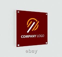 Custom Printed Opaque Acrylic Sign Outdoor Office Home Business Sign+Hanging Kit