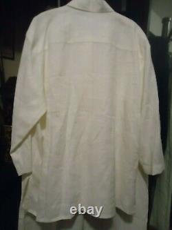 Escada Sport White Linen Jacket (L) & Pants (44) Suit Outfit