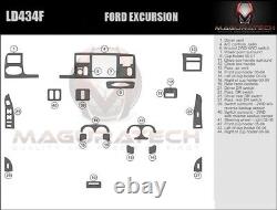 Fits Ford Excursion 2000-2005 Basic Real Carbon Fiber Dash Trim Kit