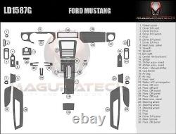 Fits Ford Mustang 2010-2013 With Navigation Large Wood Dash Trim Kit