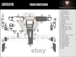 Fits Ford Mustang 2010-2013 With Navigation Medium Wood Dash Trim Kit