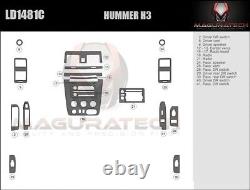 Fits Hummer H3 2006-2010 Basic Premium Wood Dash Trim Kit