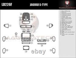 Fits Jaguar S-Type 2003-2008 With Navigation Large Premium Wood Dash Trim Kit