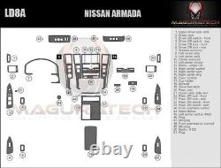 Fits Nissan Armada 2008-2015 NO Factory Wood Large Premium Wood Dash Trim Kit