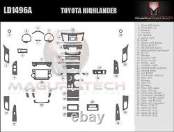 Fits Toyota Highlander 2008-2013 Large Premium Wood Dash Trim Kit