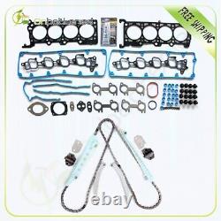 For 03 Ford Crown Victoria 4.6L SOHC Timing Chain Kit witho Gears Head Gasket Set