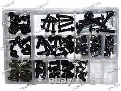 For ER-6F NINJA650 17-19 Black Blue ABS Injection Bodywork Fairing Plastic Kit