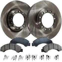 Front Brake Disc Rotors and Pads Kit for Chevy Chevrolet LCF 3500 4500HD GMC NPR