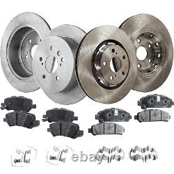 Front & Rear Brake Disc Rotors and Pads Kit For Toyota Venza 2009 2010 2011-2015