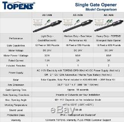 Gate Opener Kit Automatic A8 Heavy Duty For Single Swing Gates 850Lbs Gate Motor