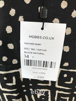 HOBBS UK 14 NWT 100% Linen Blazer Jacket Skirt Set Outfit Wedding Races Flax