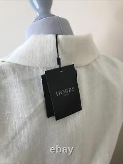 HOBBS UK 14 NWT 100% Linen Blazer Jacket Skirt Set Outfit Wedding Races Flax
