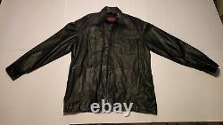 HUDSON Outerwear Men's Black Leather Jacket and Pants Leather Outfit