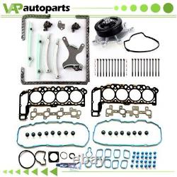 Head Gasket Bolts Set Water Pump Timing Chain For 4.7L 02 03 Jeep Grand Cherokee