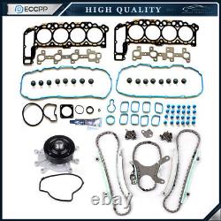 Head Gasket Set Timing Chain Water Pump For 1999-2001 Jeep Grand Cherokee 4.7L