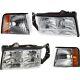 Headlight Kit For 1997-1999 Cadillac Deville Left And Right With Bulbs Fwd