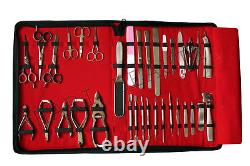 High Quality Full range German Stainless steel 34Pc Manicure & Pedicure Tool kit