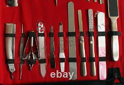 High Quality Full range German Stainless steel 34Pc Manicure & Pedicure Tool kit