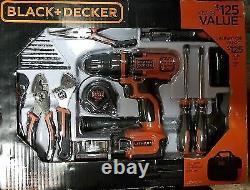 Home Business Office DIY Power Tools Drill Project Kit Sets 12V Black & Decker