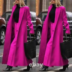 Hot Pink Long Women's Suit Evening Party Laies Casual 2 Pcs Prom Formal Outfit